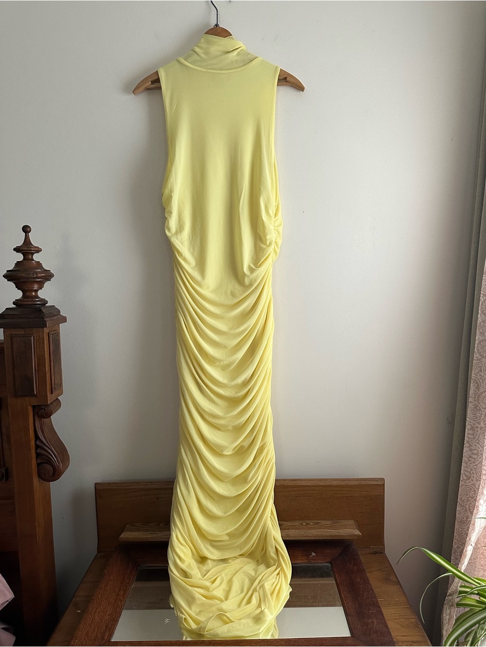 AFRM‎ • Fiorella Ruched Mock Neck Maxi Dress in Buttercup - Picture 5 of 7